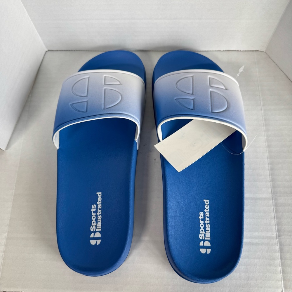 NWT Sports Illustrated Lisa Slide Sandals Women’s Size 7 Light Blue Ombre Summer - Picture 2 of 7